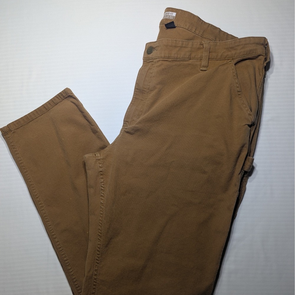 Carhartt Women's Relaxed Fit Carpenter Pants Cotton 18 Tall Brown Workwear Core
